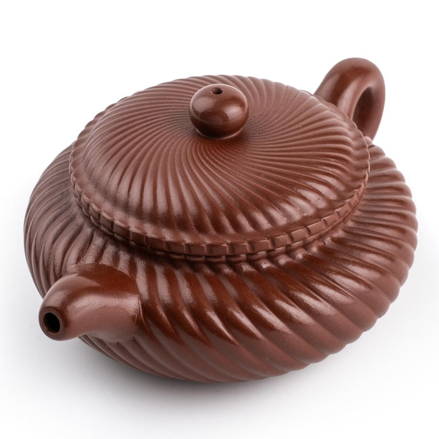 Premium Zhusha Ribbed Style Yixing Clay Teapot